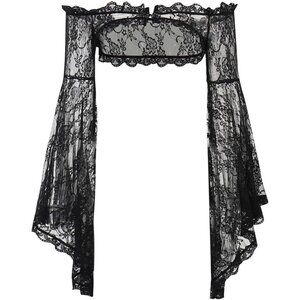 Women's Black 4 Evening Dresses Short Cardigan Top Trad Goth Shawls And Wraps